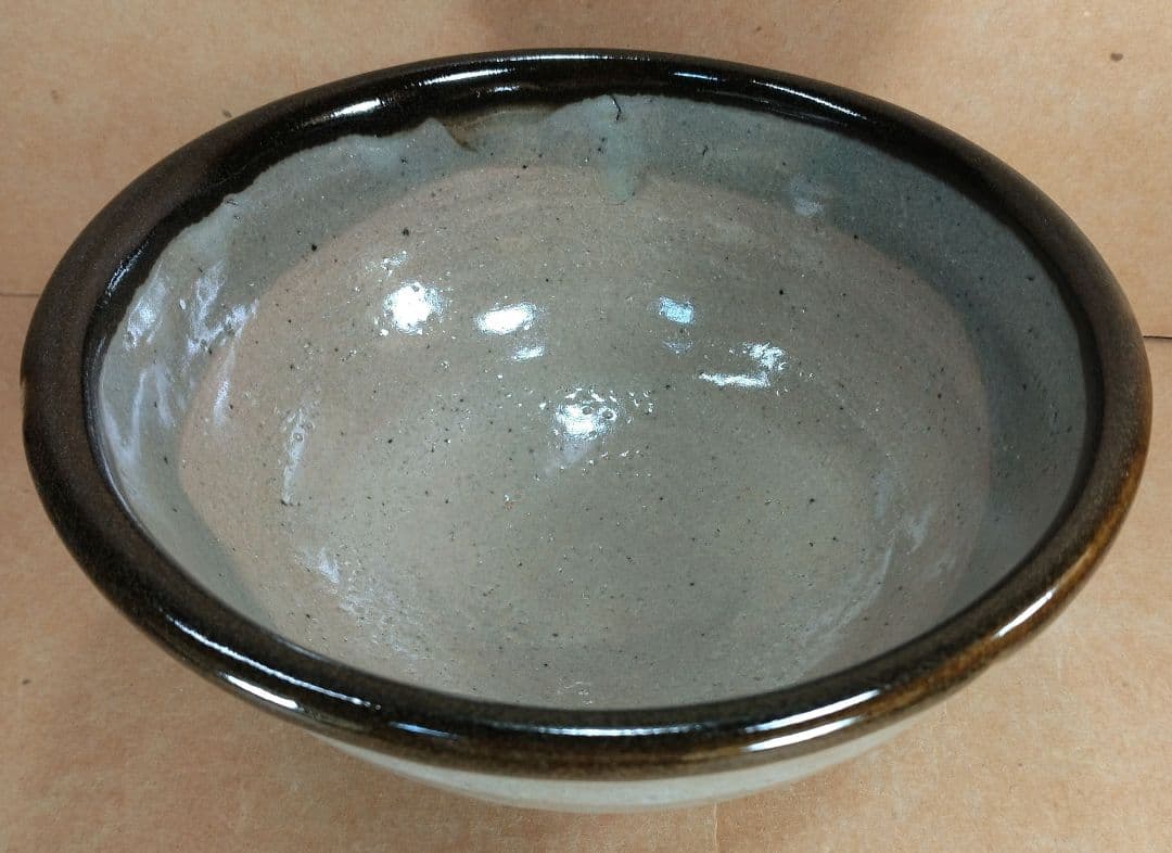 【本物保証】濱田庄司(浜田庄司) 縁黒茶碗 共箱 益子焼 人間国宝 未使用