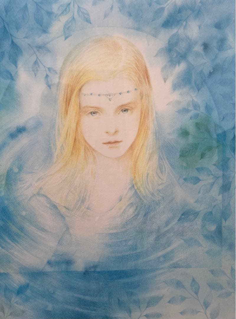 きたのじゅんこ 版画 水の精