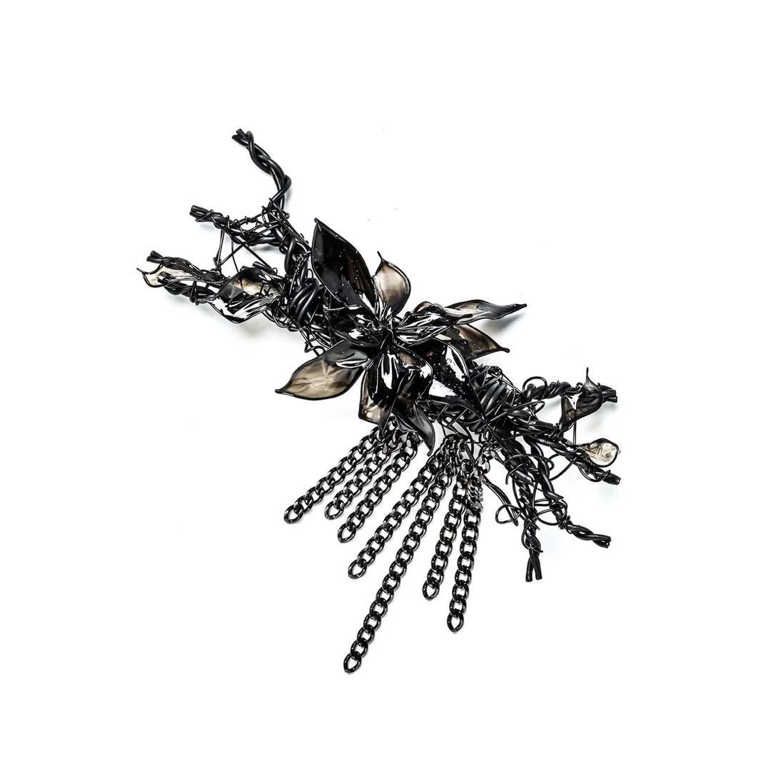 2025 Yohji Yamamoto ブラックブローチ　新品