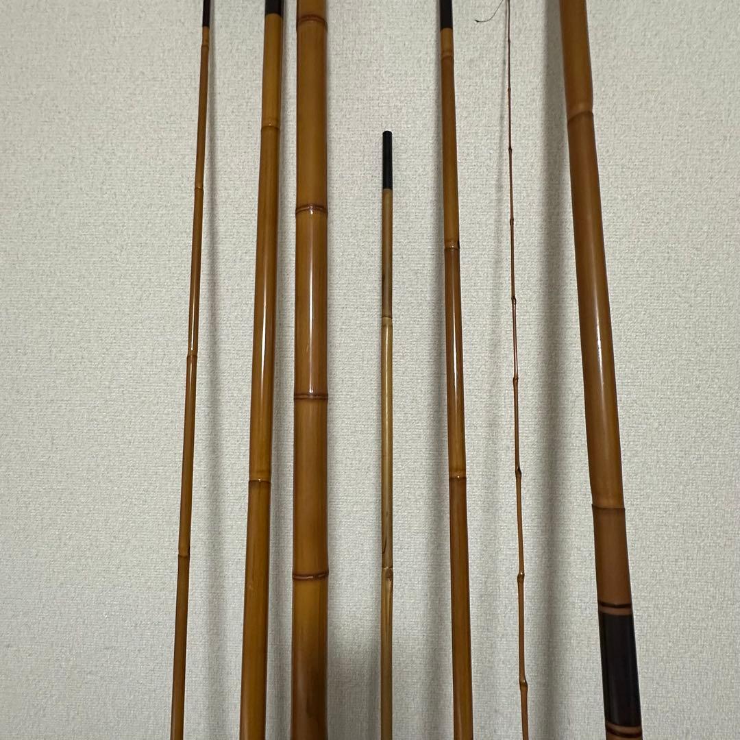 激レア! 島田一郎 島田汀石 作 6本継? 竹竿 木製 1978年製 和竿