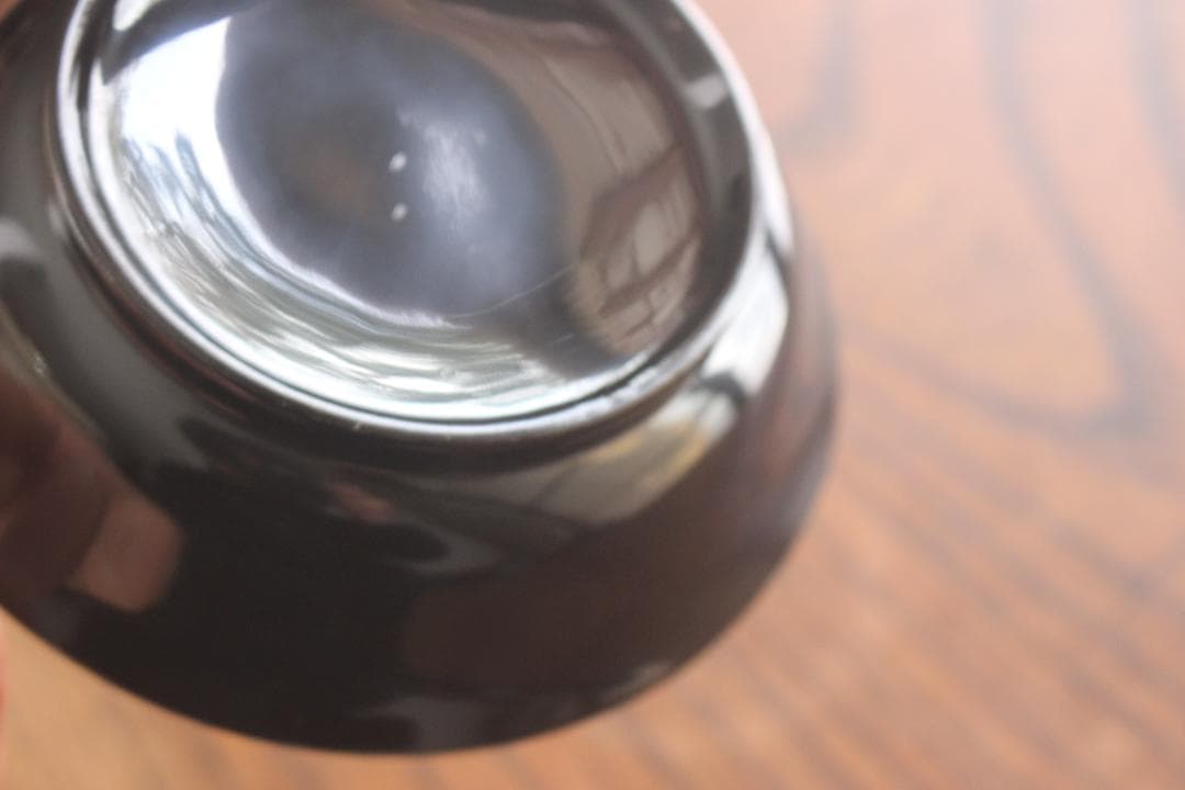 シンプルデザインに金縁朱漆の映える小皿1点（検輪島塗豆皿菓子皿