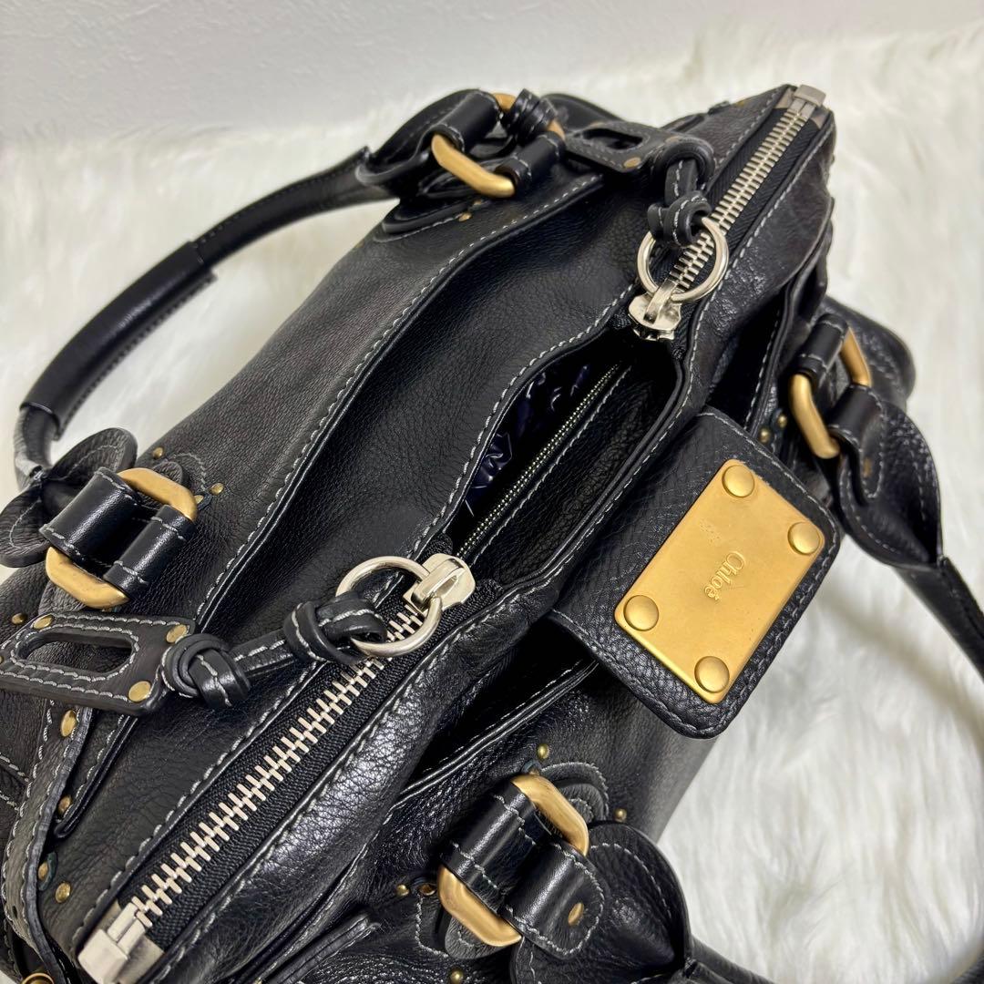 美品✨ Chloe クロエ パディントン ハンドバッグ レザー ブラック