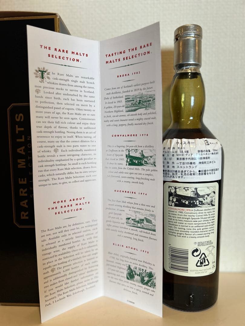 【値下げ】倉庫保管箱付　CONVALMORE 24y RARE MALT