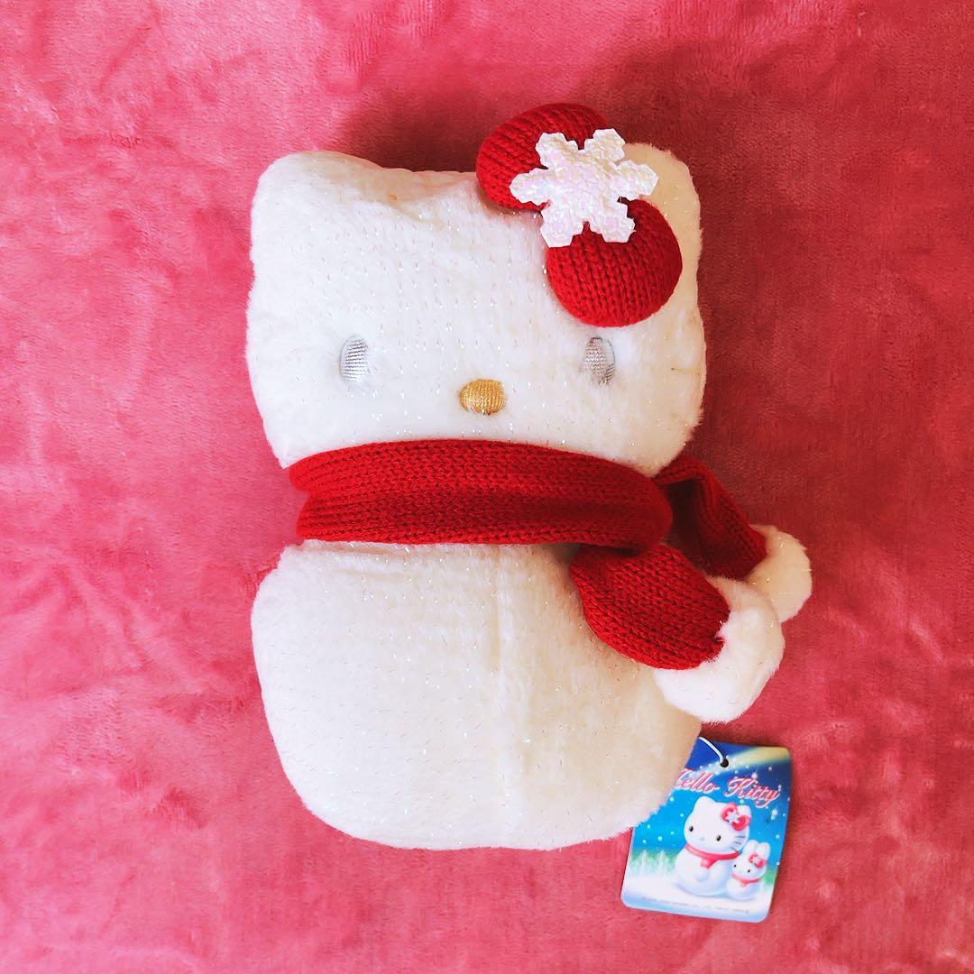 希少レア　ハローキティ　雪だるま　ぬいぐるみ　ラメ　日本限定　サンリオ　2000