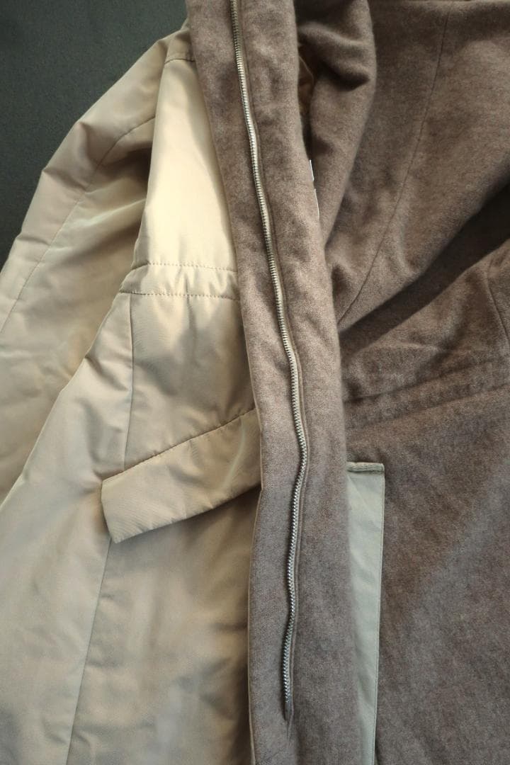 値下BRUNELLO CUCINELLIフード付モッズコート裏地カシミア M～L