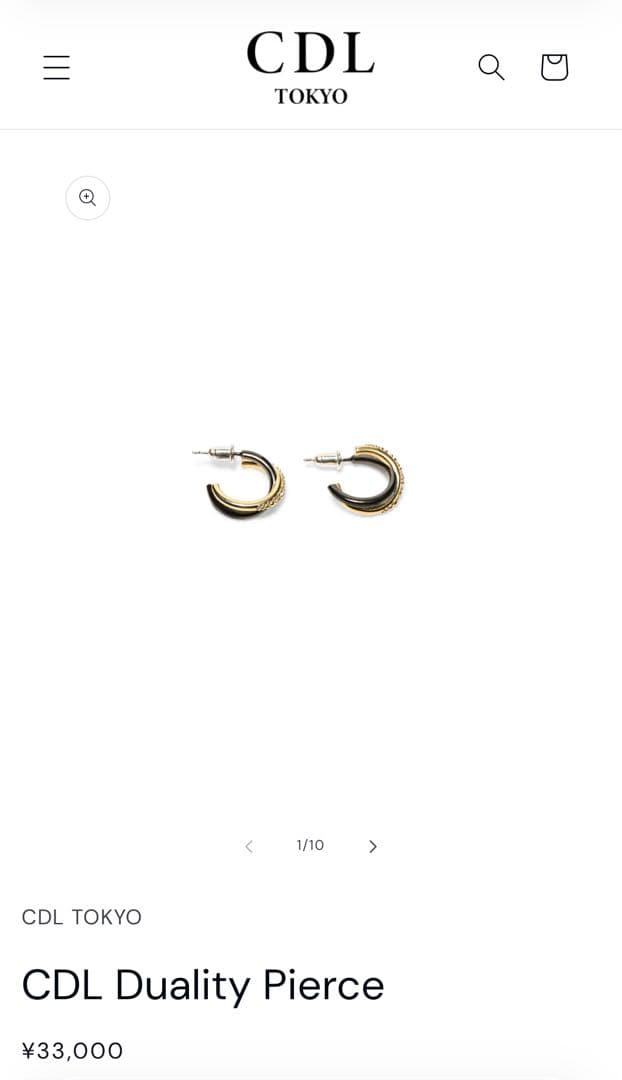 CDL TOKYO ピアス CDL Duality Pierce gold