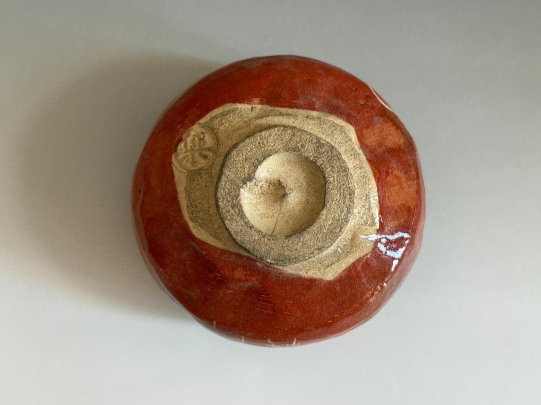12代楽吉左衛門　弘入　赤楽　七五三絵　茶碗　茶道具