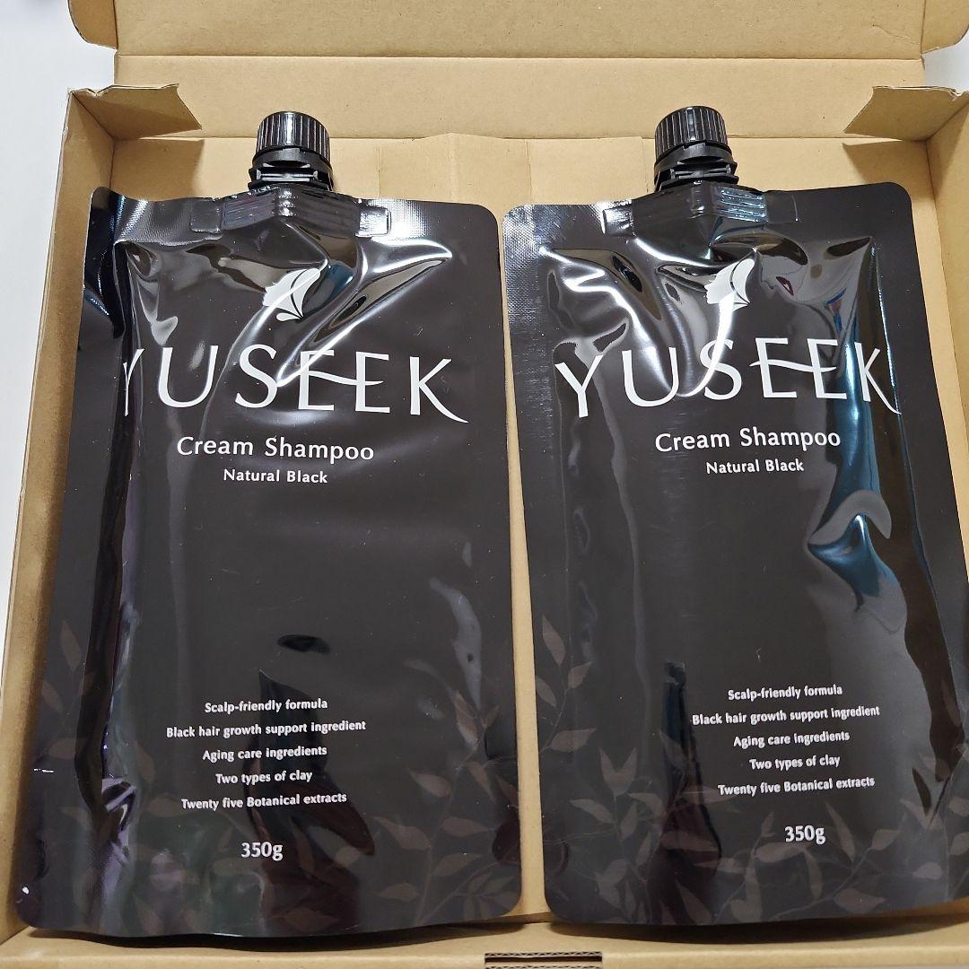 ☆YUSEEK クリームシャンプー　ナチュラルブラック350g 2個☆