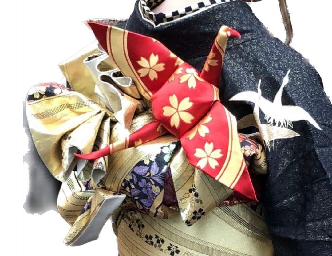 あそ美や　折り鶴帯（オーダー）