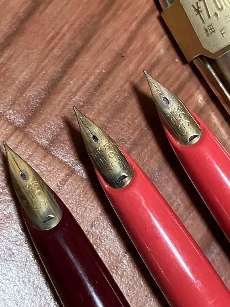 未使用 PILOT 万年筆 3本セット ペン先 14K 18K 2本 シルバー