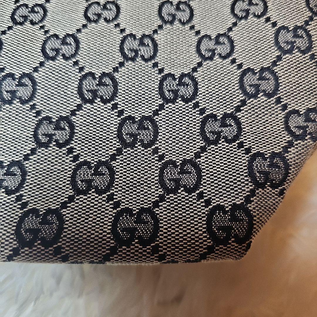 グッチトートバッグ GGキャンバス 002 1099 キャンバスブラックゴールド