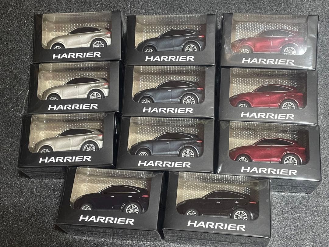 最終値下げ トヨタハリアー プルバックカー カラーサンプル ミニカー 11台