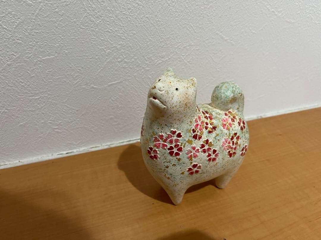 紺谷力　花犬 木箱付き