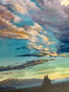 雲海洋次★遠望★油彩★真作★美品★