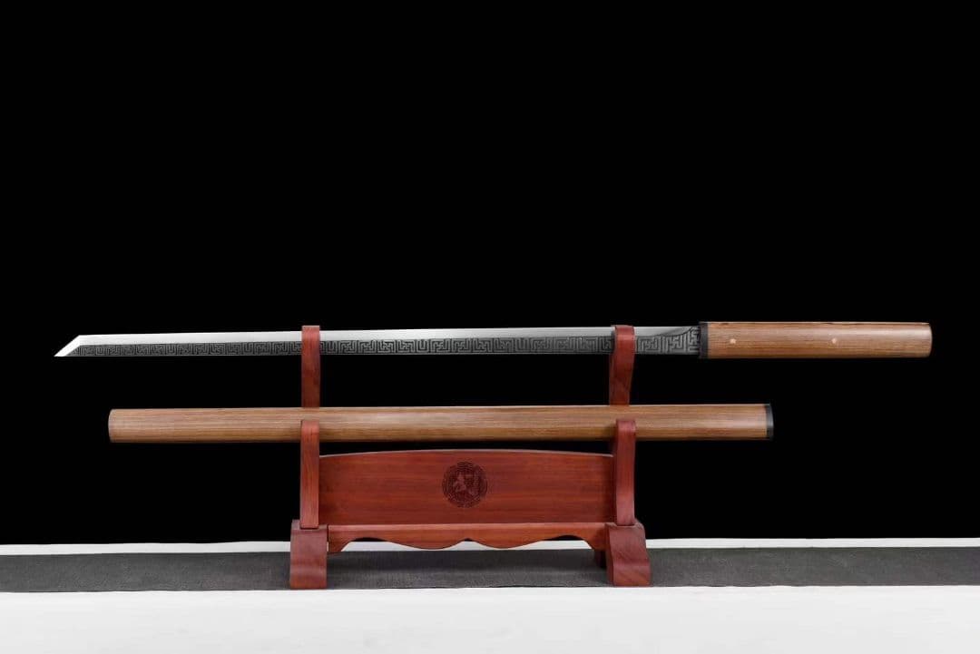 花梨木一体唐刀無天 古兵器 武具　刀装具　日本刀　模造刀 居合刀