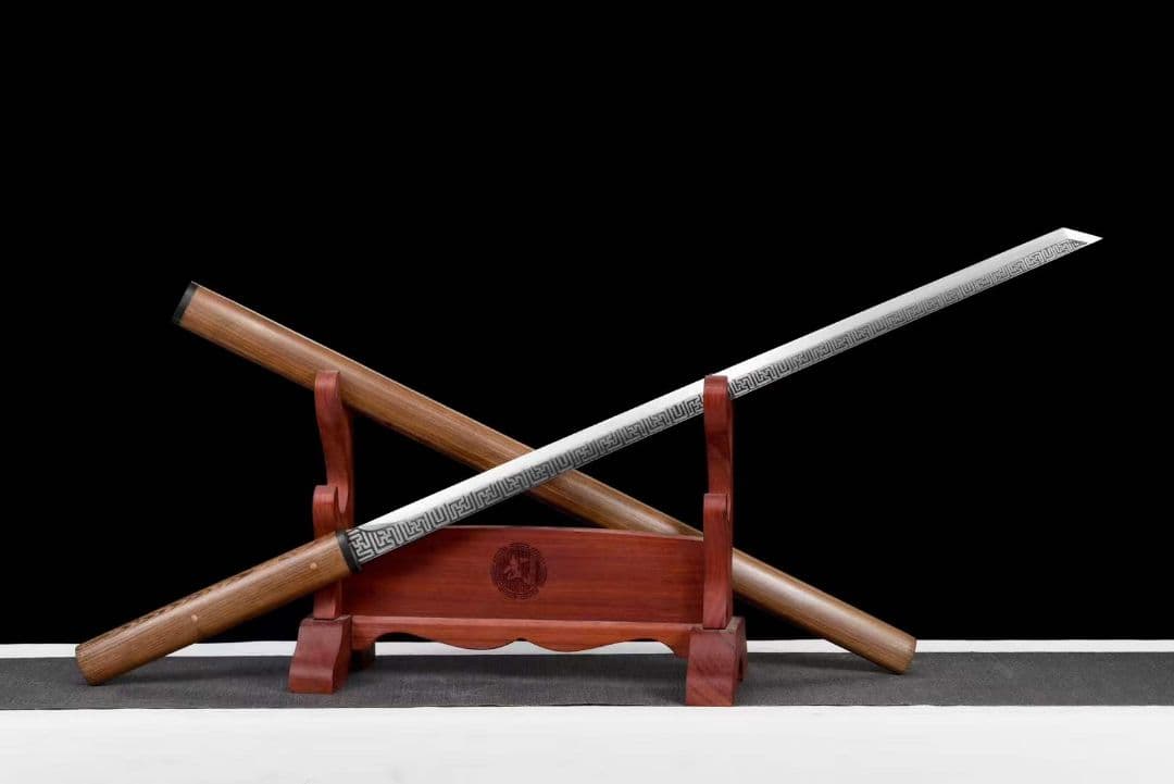 花梨木一体唐刀無天 古兵器 武具　刀装具　日本刀　模造刀 居合刀