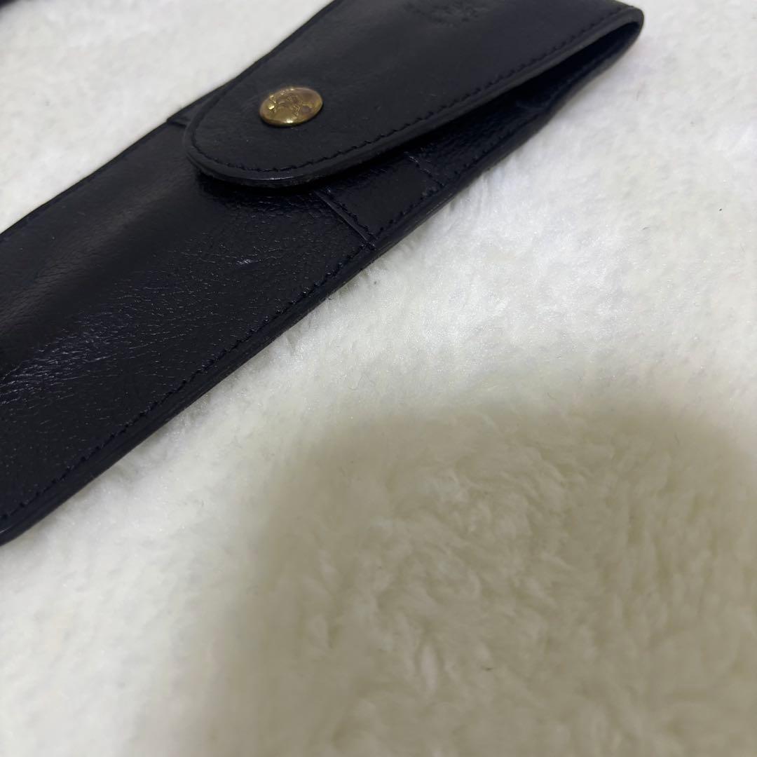 【希少 美品】イルビゾンテ ペンケース レザー ブラック ペンセット