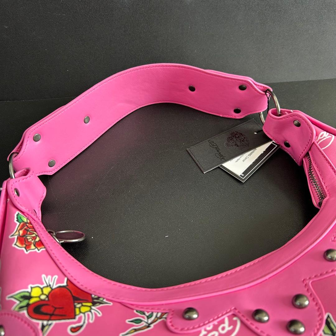 【新品】Ed Hardy エドハーディー　スカル ハンドバッグ y2k ピンク