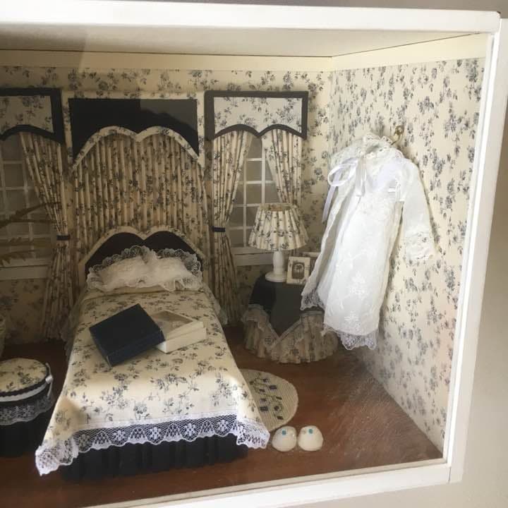 ドールハウス ヨーロピアンスタイル ヨーロピアン ヴィンテージ 花柄 小さな花柄