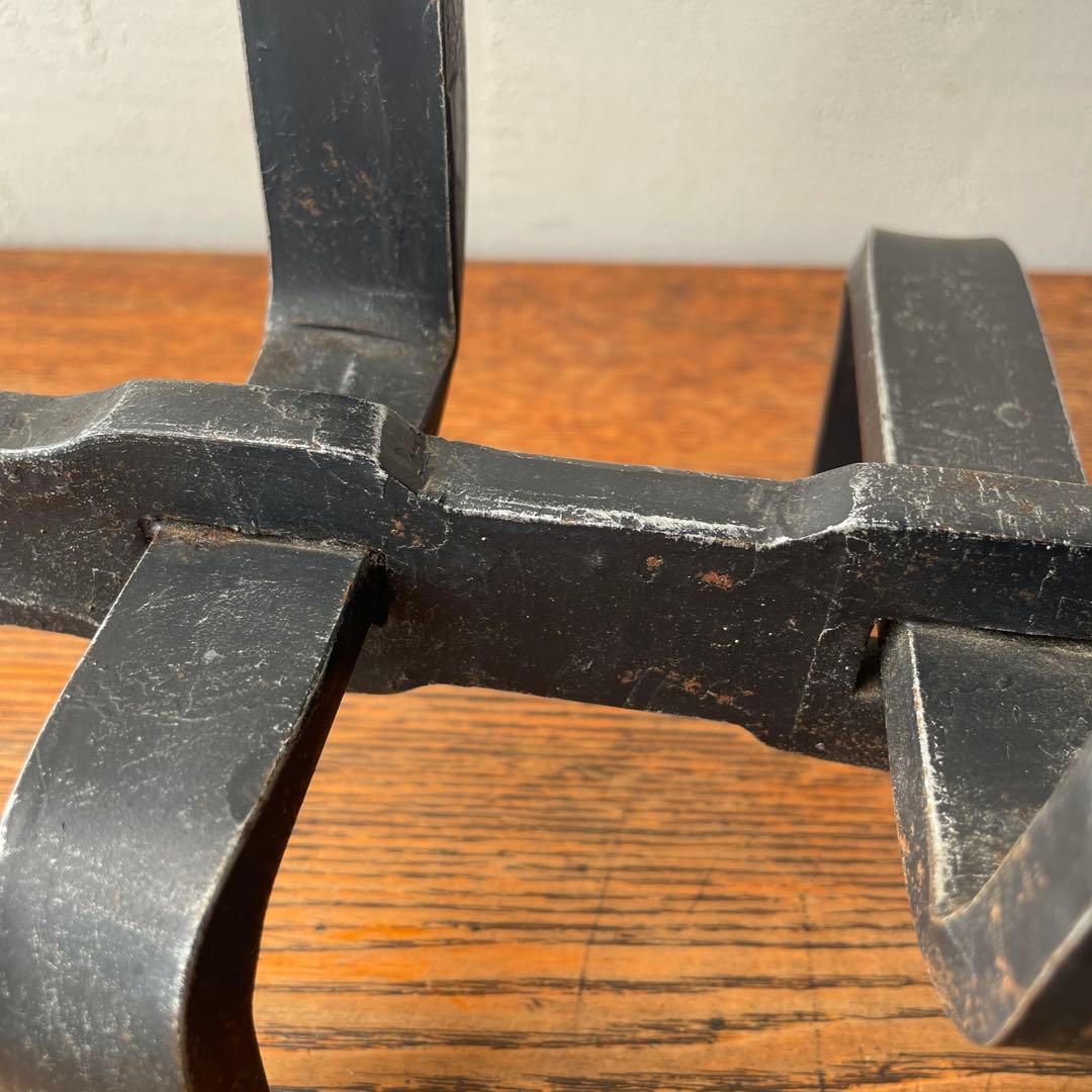 ハンガリー製 アイアン　燭台　ミッドセンチュリー　金工作家　キャンドルホルダー