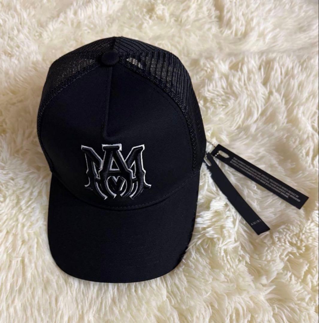 【未使用】Amiri アミリ ロゴ刺繍 ベースボール キャップ