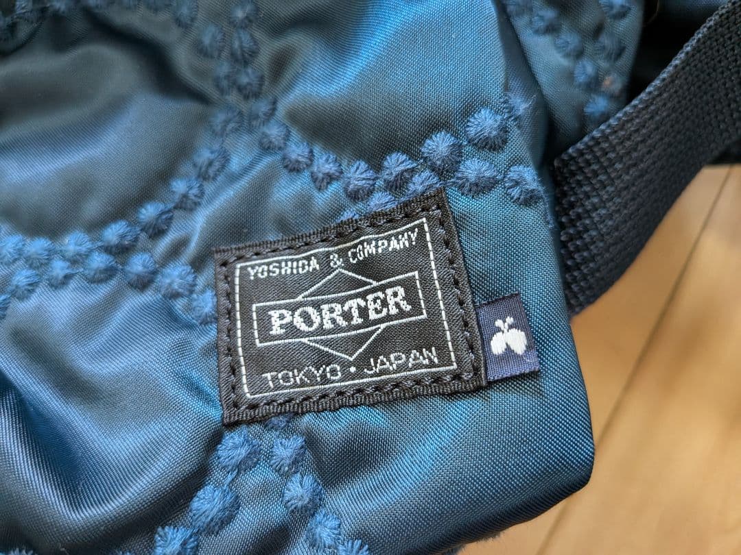 ミナペルホネン タンバリン PORTERコラボ ボディバッグ ブルー