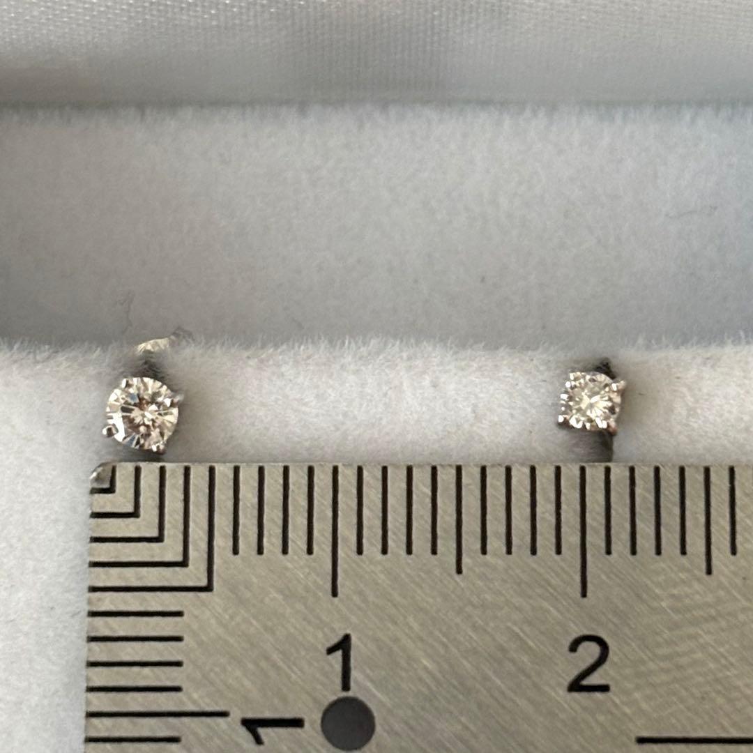 376【ポンテヴェキオ】Pt900 ダイヤモンド　0.10ct ピアス　片方