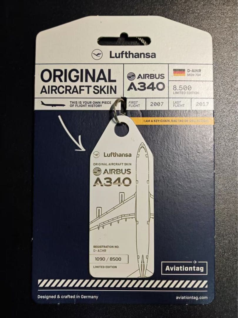LH ルフトハンザ航空 Aviationtag A340-600 白色