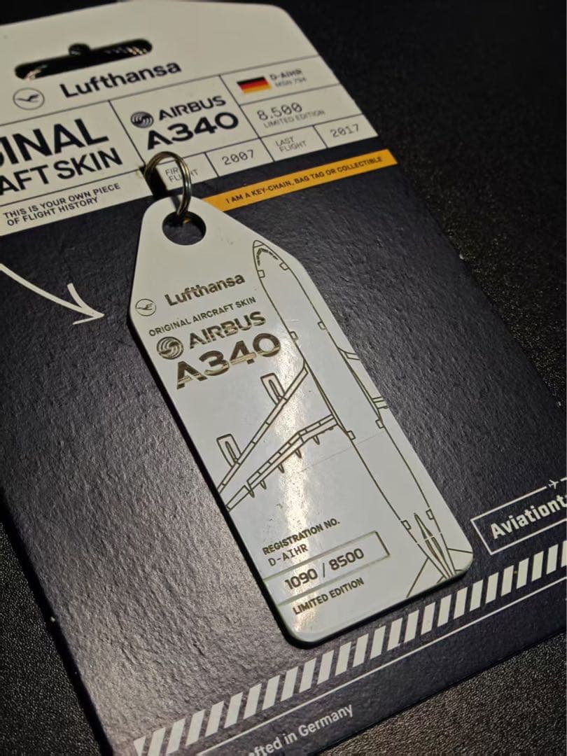 LH ルフトハンザ航空 Aviationtag A340-600 白色