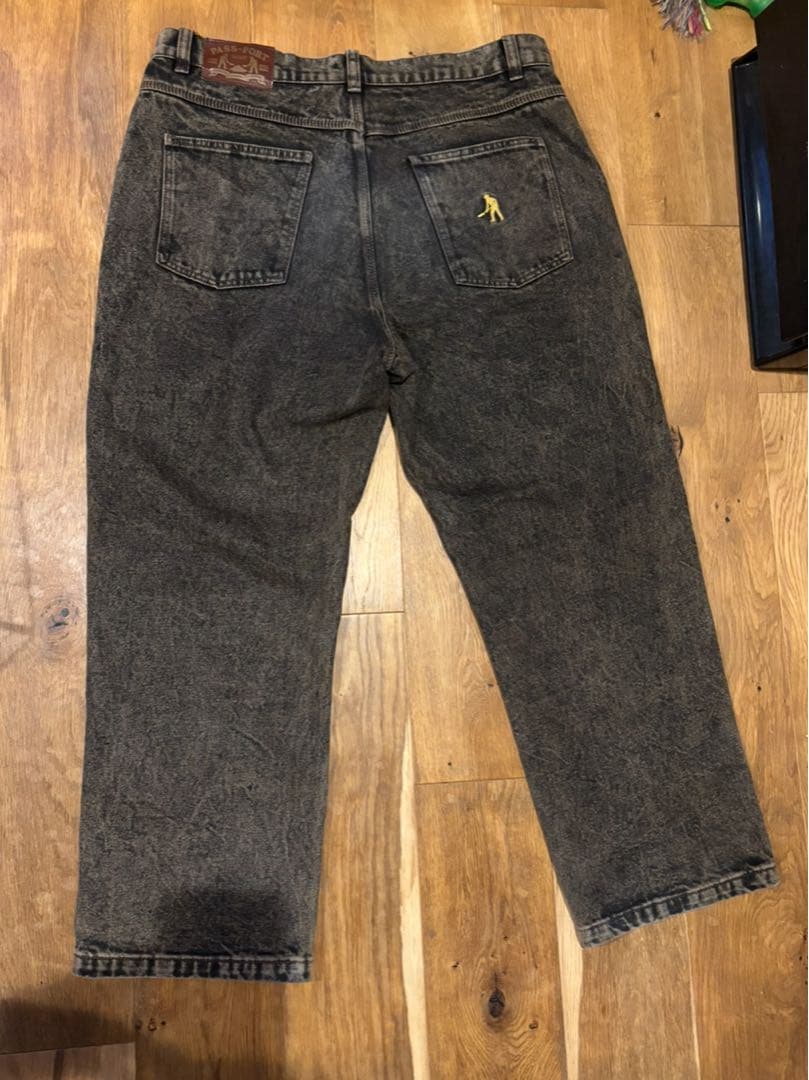 PASSPORTブラウンデニム ワイド 36 美品 スケーター