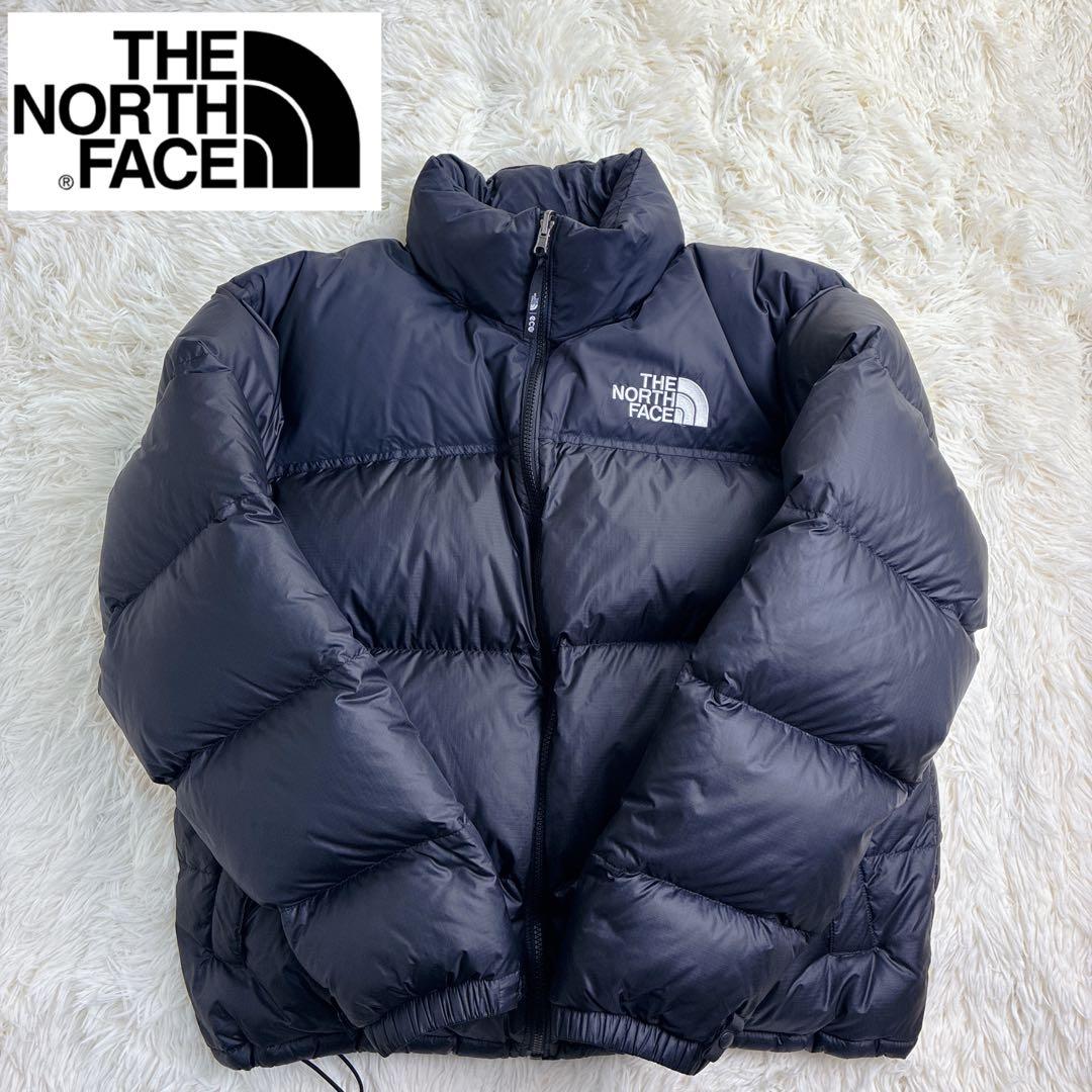 【美品】ノースフェイスダウンジャケット　ヌプシ　ブラックメンズXL 大きいサイズ