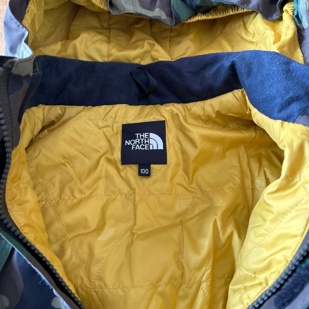 美品　THE NORTH FACE カモフラージュ スノーウェア　100