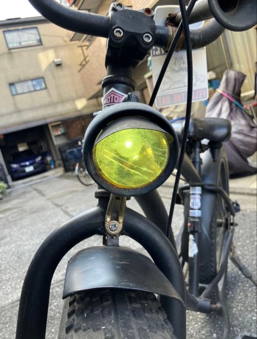 ブラック ファットタイヤクルーザー 自転車