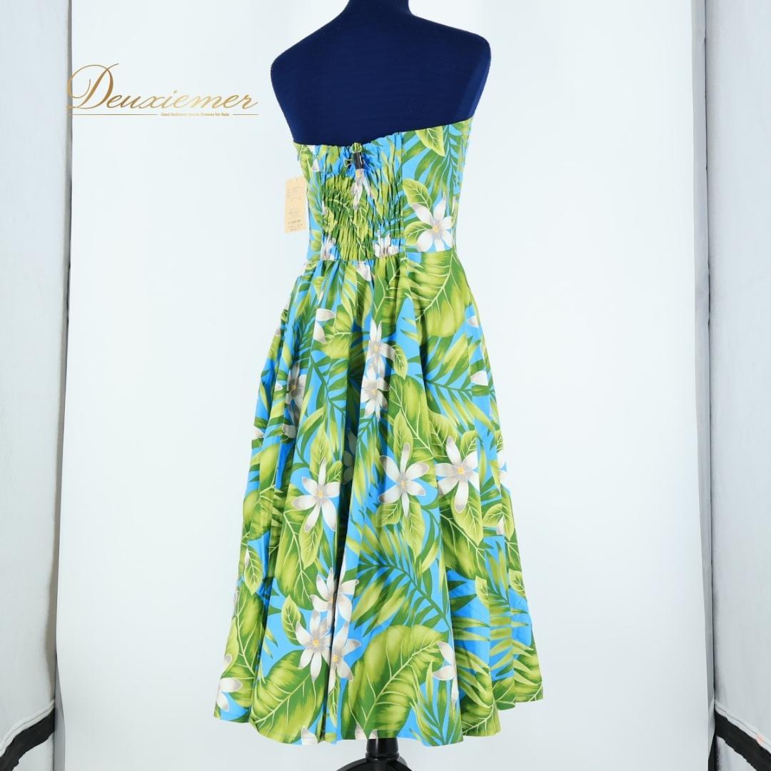 【美品 フラダンス衣装】スカイブルー Maunaloa ワンピース ドレス 水色