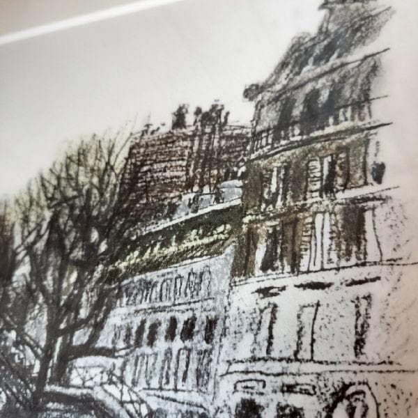 橋本清一 画伯作 パリの裏街 サンマルタン運河 96/250部 限定 リトグラフ