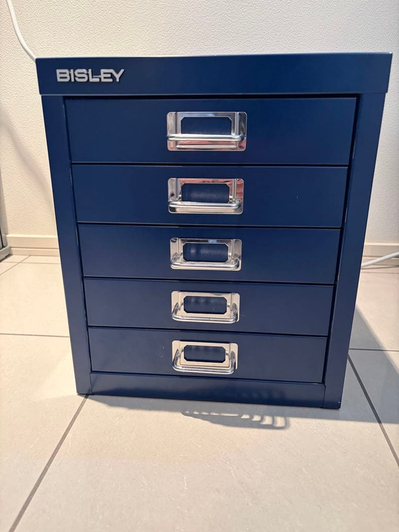 BISLEY マルチ キャビネット 5段 青