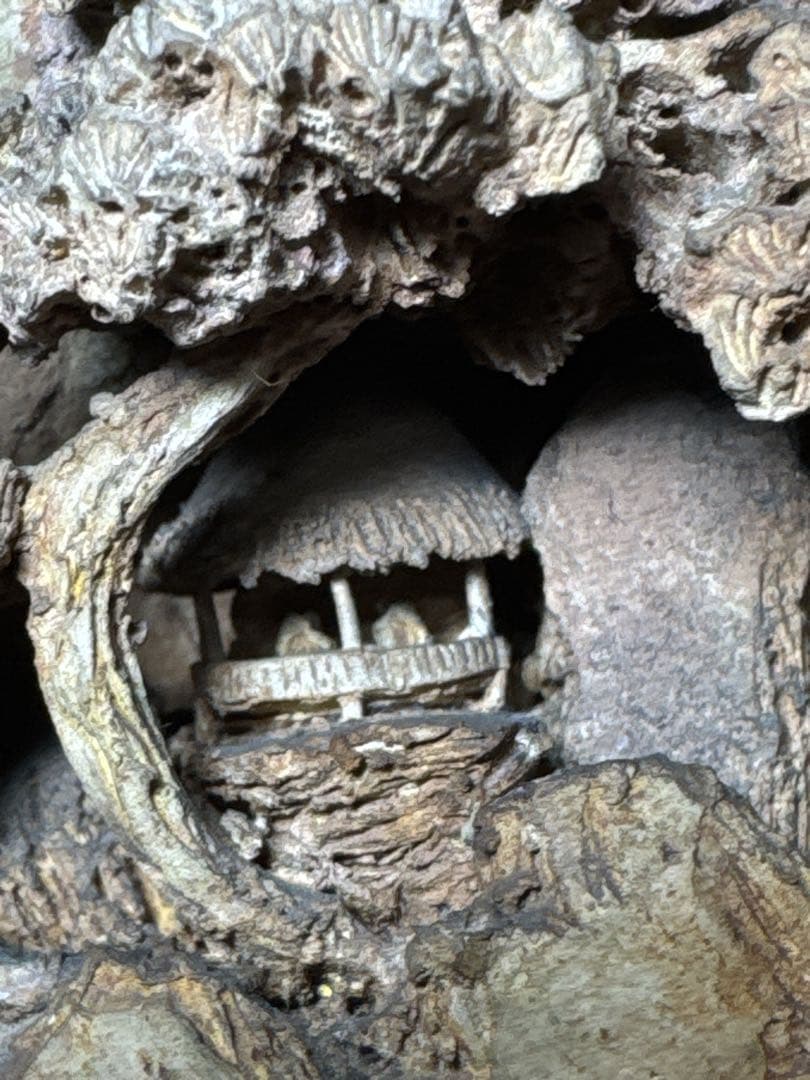 超絶技巧 宮島 一角 造 楼閣山水図 耳付 花瓶 共箱付 茶道具