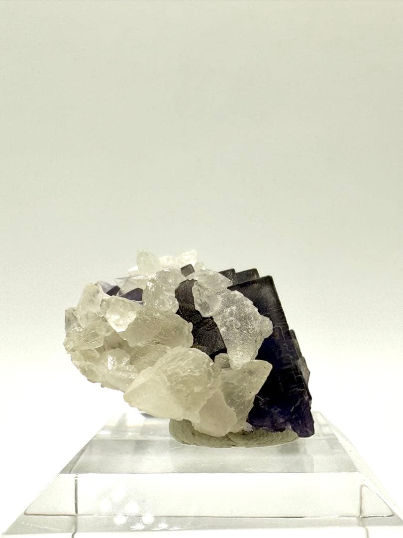 フローライト　犬牙カルサイト　共生　蛍石　原石　鉱物　標本　天然石