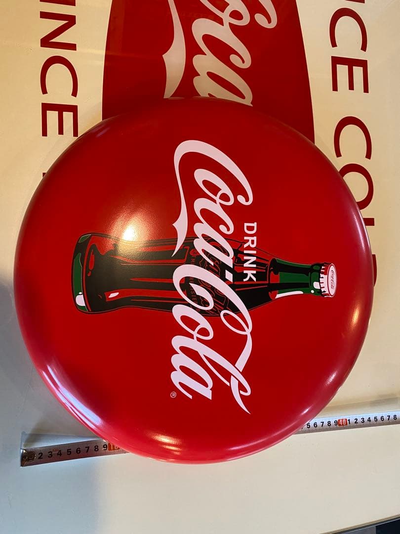 【希少】ビンテージ Coca-Cola コカコーラ ボタンサイン 琺瑯看板
