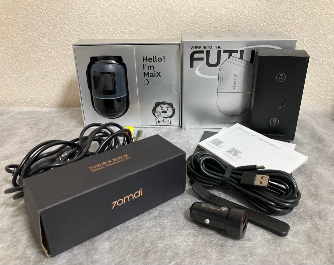70mai Dash Cam Omni 128GB ＋別売ケーブル