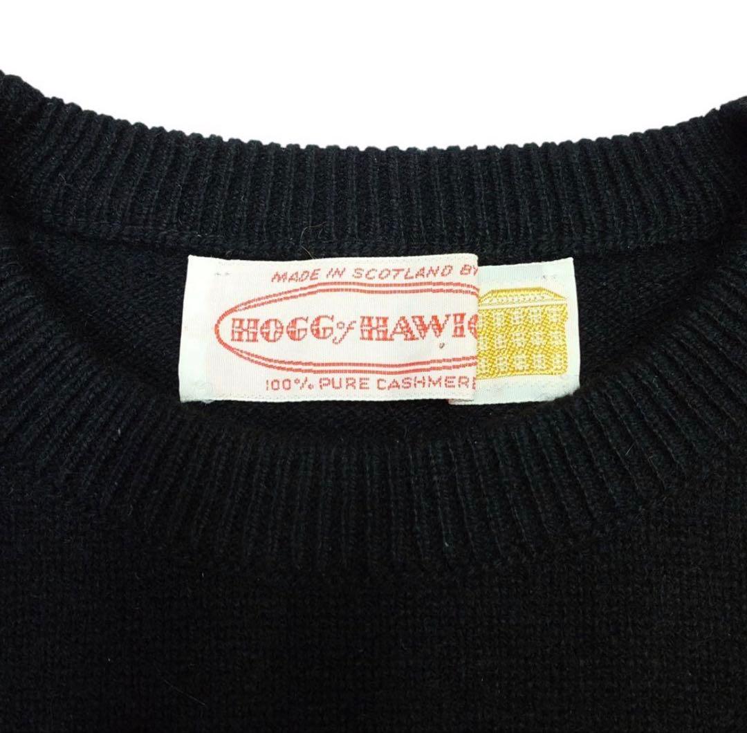 HOGG of HAWICK スコットランドカシミヤ　クルーネック　ブラック