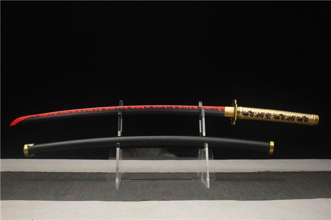 鬼滅の刃 継国縁一 日輪刀 皮革柄巻 双目釘 日本刀 模造刀 武具 舞踊刀