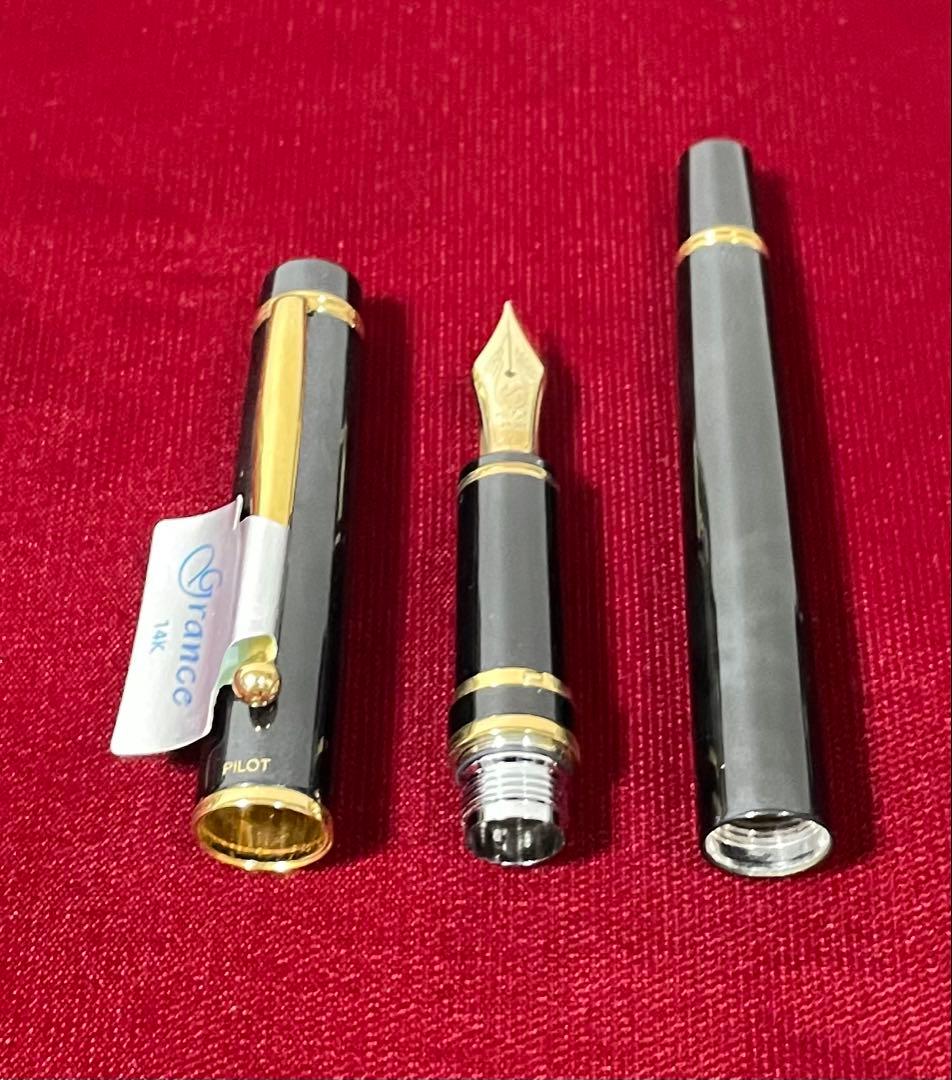 新品未使用　グランセ14K ジェットブラックマーブル　旧型　刻印　パイロット