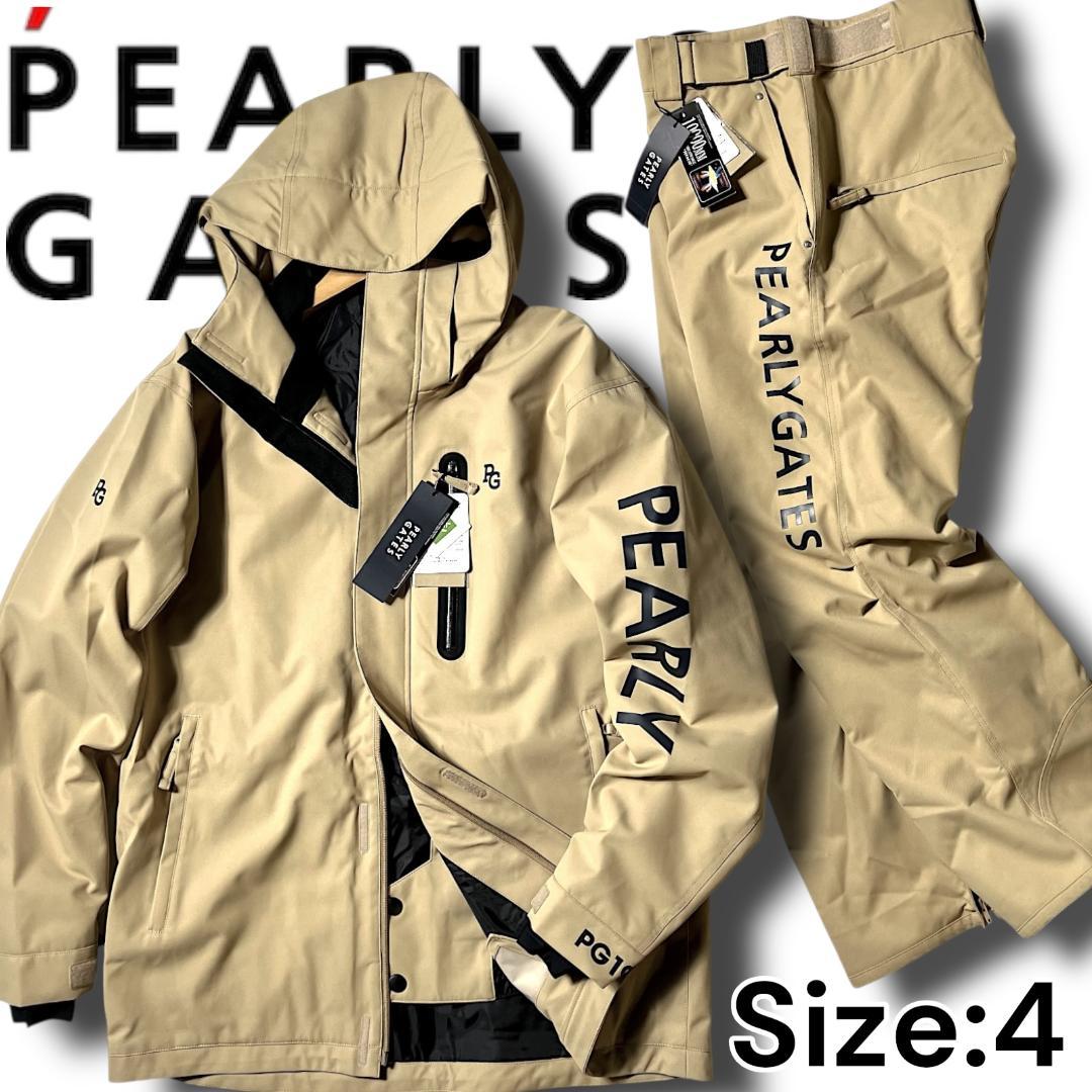 ベージュ パーリーゲイツ 定価10.4万 防水防風 上下セット スノーウェア M