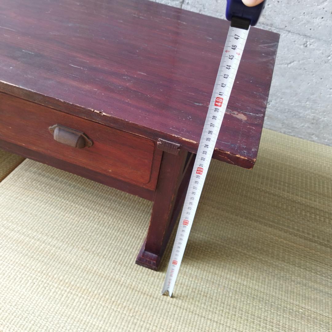 昭和レトロ 英国風木製文机 ローテーブル 座卓 ワークデスク 古家具 書斎机