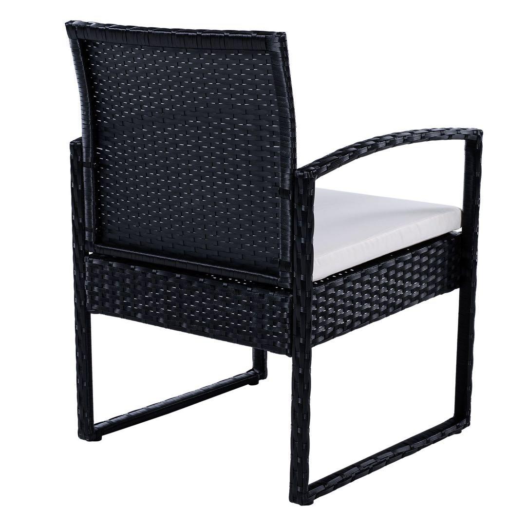 ラタン調 ガーデンファニチャー 3点 ガーデンテーブル ガーデンチェアーラタン調