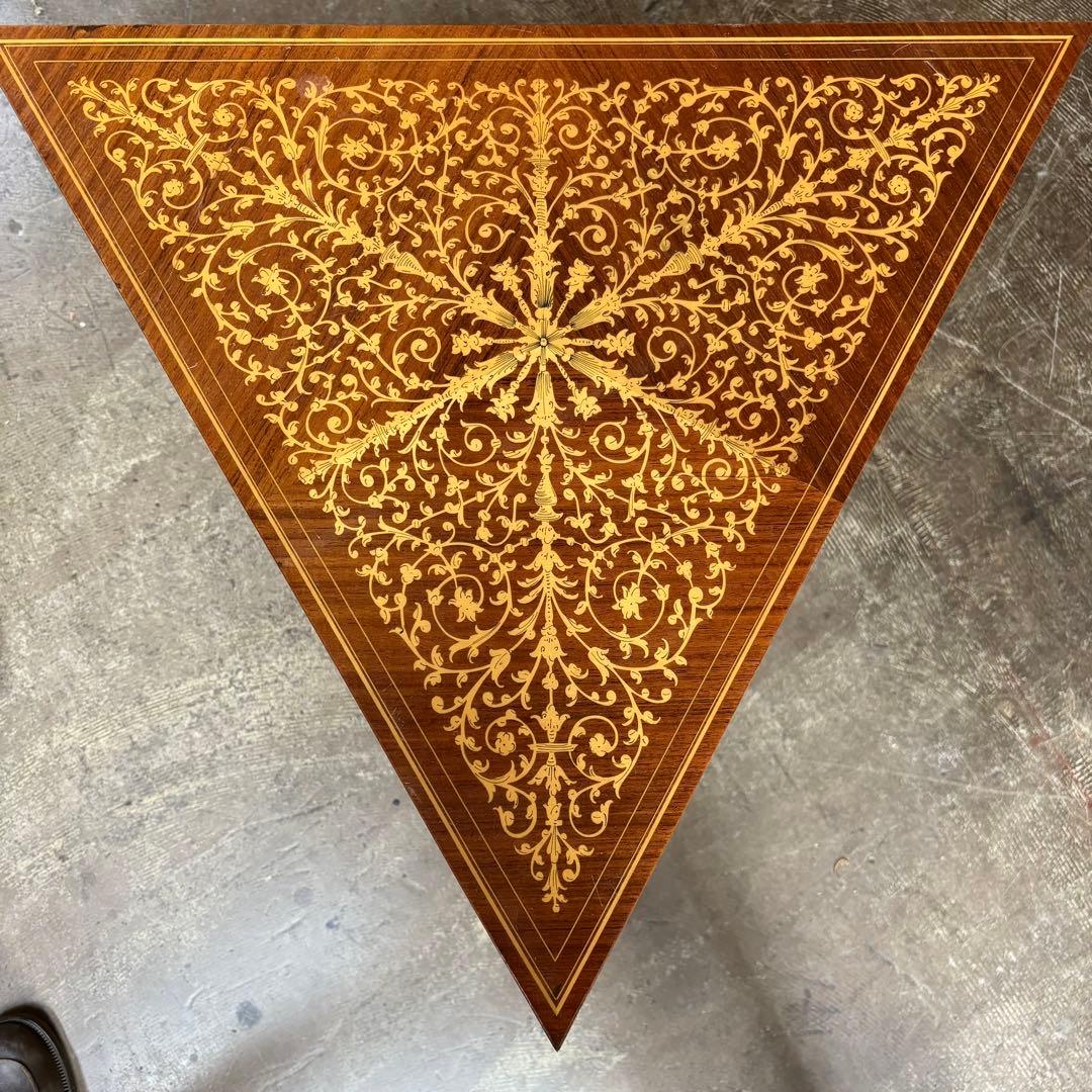 REUGE コンソール 象嵌 オルゴール 小物入ボックス付き サイドテーブル