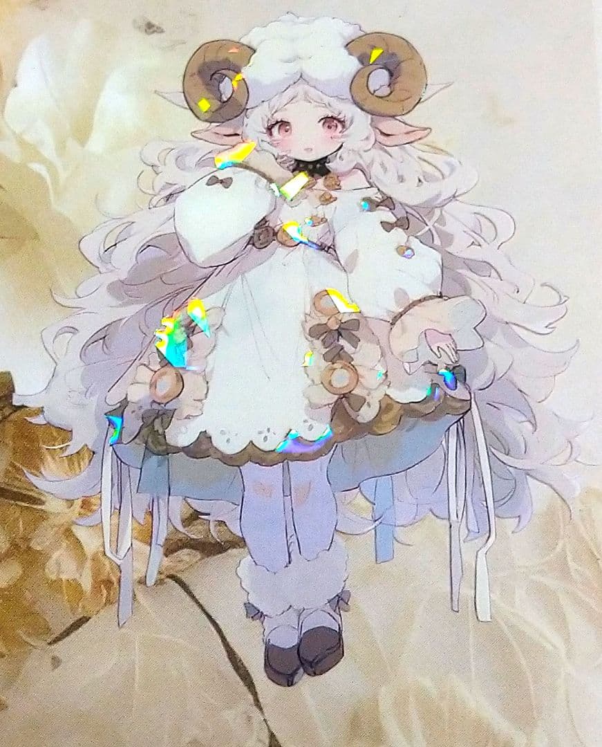 廃盤品✩J790＃白羊座-茉莉(贝壳光)銀河絵日切り売り海外人物女の子AIマステ