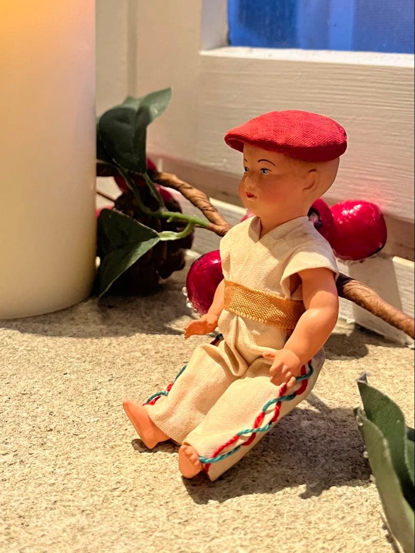 ◆フランスアンティーク｜ミニドールCヨーロッパ民族衣装バスク地方伝統少年南仏