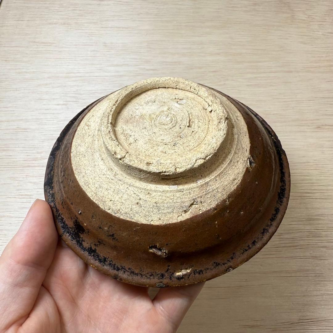 古瀬戸 鉄釉 盃 江戸初期 古美濃 壺屋焼 古常滑 渥美 酒器 小皿 古民芸
